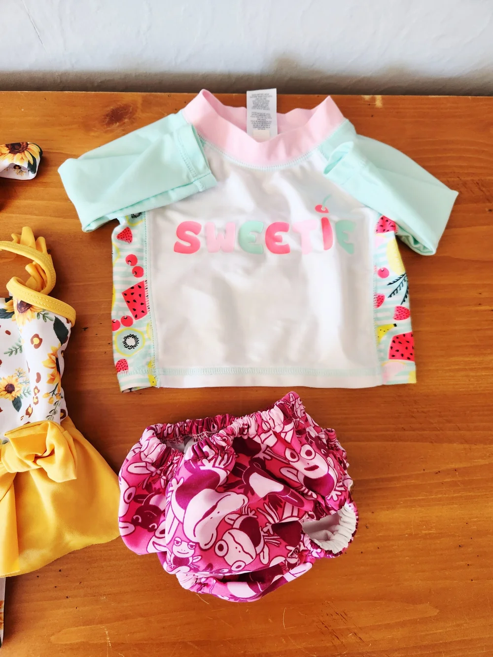 Baby Girl Size 0-6 Month Swimsuit Bundle